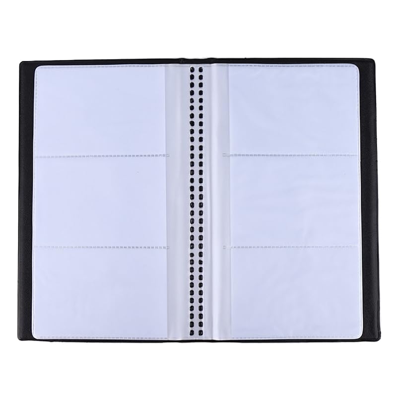 LifgWas   Tarjeta de visita, tarjeta de visita, 240 bolsillos para tarjetas, para guardar tarjetas de crédito, tarjetas de ahorro, tarjetas de visita, tarjetas pequeñas, cuero de negocios negro