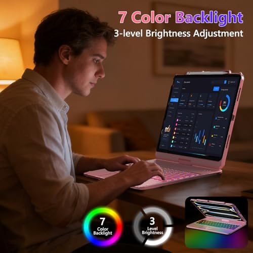 Teclado retroiluminado iPad Pro 13 2025 trackpad multitáctil 5