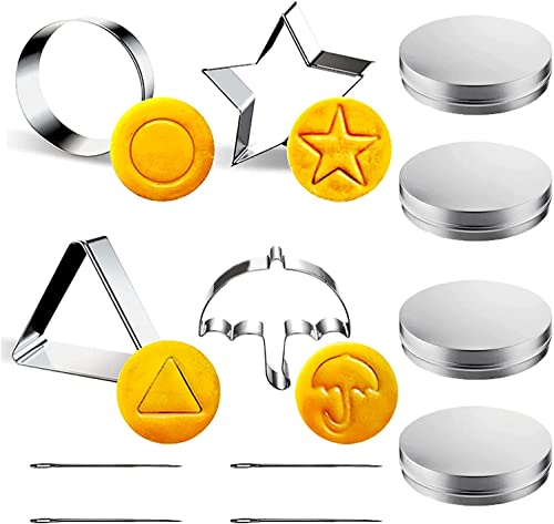 12 Pcs Squid TV Game Cookie Cutters Set Biscuits Stainless Molds Sugar Pie Mold Shape Kit for 2021 Squid TV Game Christmas Cosplay Party Props Cookies Board Games