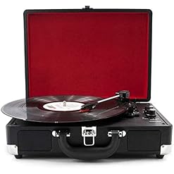 Tourne-Disque Portable USB Vintage Bluetooth à 3 Vitesses avec Haut-parleurs intégrés | Son Audio de Platine Vinyle… - Les Beatles, Paul McCartney, John Lennon, RIngo Starr, George Harrison