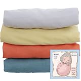 100% Cotton Bassinet Fitted Sheets 4 Pack 33x20 for Baby Delight, Mika Micky, Dream On Me, ANGELBLIS