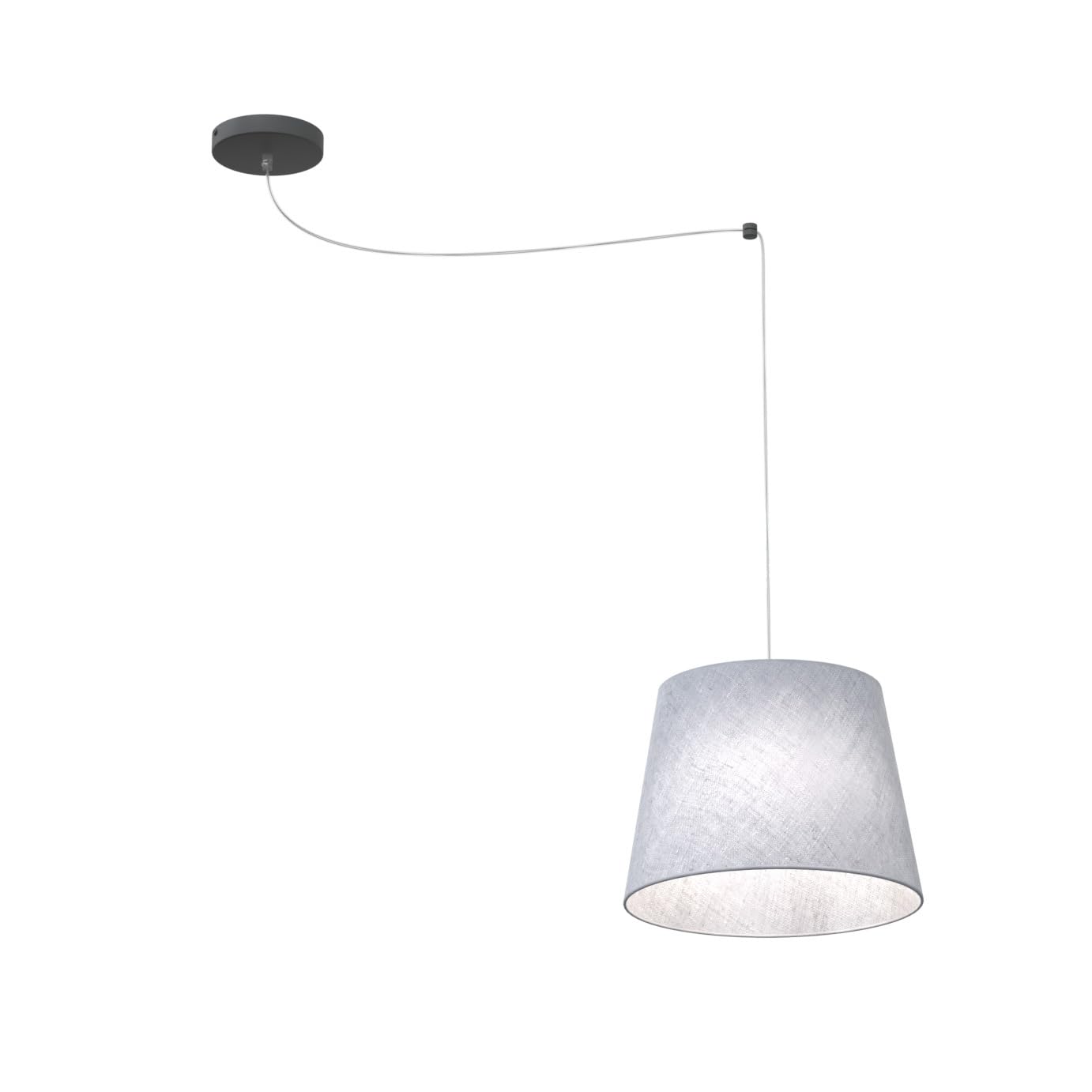 Suspensión 1 Luz Ascot Con Pantalla Gris