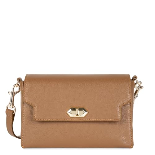 Sac trotteur Lancaster 57500 camel en cuir 22 cm | Sac bandoulière pour femme