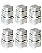 18-Pack Empty Square Silver Metal Tins with Clear Window for Candle Making, Candies, Gifts & Treasures, Mixed Sizes