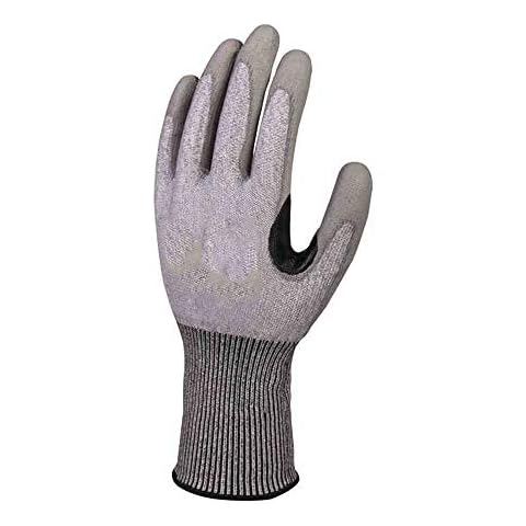 RIEJIN Cut-resistant gloves, high-performance protection, safety work gloves, non-slip, breathable gloves(M), Medium, Gray Cover