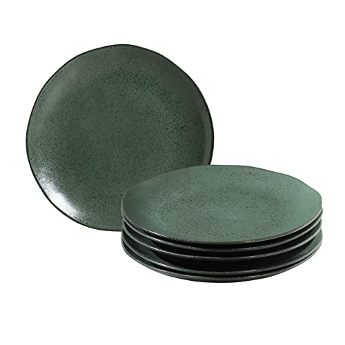 Conjunto C/ 6 Pratos Raso Orgânico Stoneware Arauco Ø 26,5cm