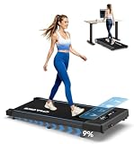CHAOKE Walking Pad Treadmill with 9% Incline, 8KM/H Under Desk Treadmill for Home Office 2.75HP Quiet Motor Running Machines Max 150kg Capacity with 12 HIIT Programs and Remote Control