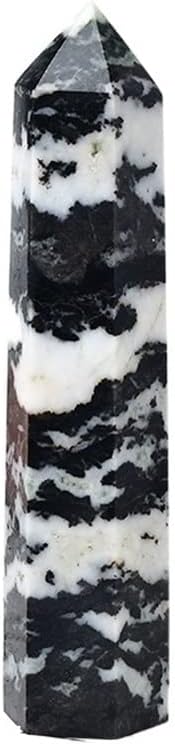 WAHOM 110-130 ミリメートルビッグサイズ天然クリスタルポイントゼブラストーンヒーリングストーンオベリスククォーツワンドタ