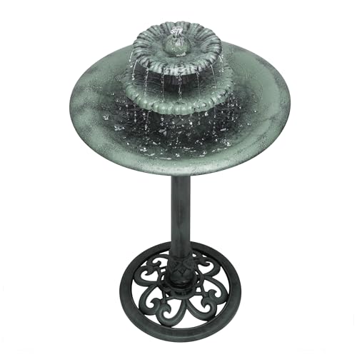 Alpine Corporation TEC106 Outdoor Floor 3-Tiered Pedestal Water Fountain And Birdbath thumb #9