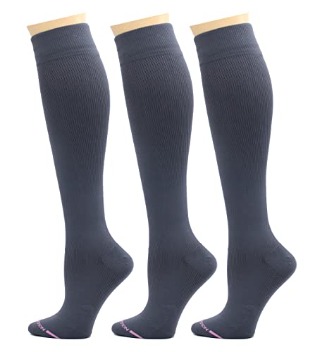 Image of Dr. Motion 3 Pairs Light Summer Bright Fun Graduated Compression Women's Knee-Hi Socks