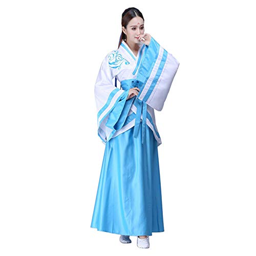 Xingsiyue Damen Chinesisch Hanfu Kleid, Uralt Traditionell Kostüm Tang Anzug Performance Bekleidung (Himmelblau,38) Cover