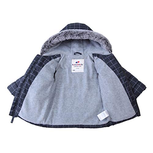 Rokka&Rolla Baby Boys' Water-Resistant Fleece Lined Puffer Jacket Winter Coat for Newborn Infant Toddler