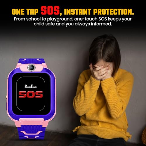 Image of PunnkFunnk Kids Watch + Headphone Combo, GPS, SOS, Camera, Touch Display, Wireless Headphones with Bluetooth 5.3, HD Sound, Built-in Mic, Comfortable Over-Ear Design