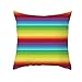 AMDXD Copricuscino Letto, Federa Cuscino 45x45 Poliestere Strisce Multicolori Modello Divano Federe Cuscini(4Pcs)