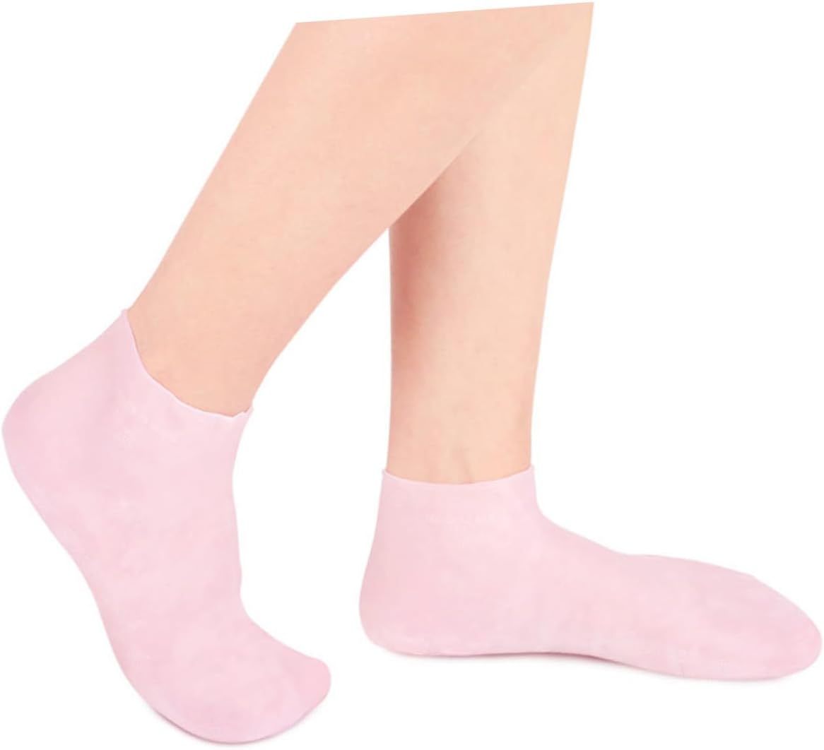 Abaodam Moisturizing Anti-Cracking Foot Socks Sebs Boat Socks for Dry Cracked Heels, 1 Pair Size M 35-37, Rejuvenate Skin and Nourish Feet for Women