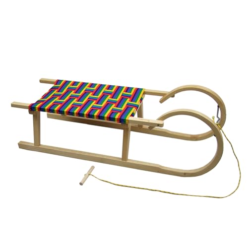 Slitta in Legno per Bambini, 100 cm, Arcobaleno
