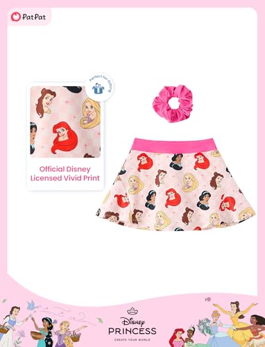 Image of Disney Stitch丨Frozen丨Princess丨Minnie Mouse Girls Skirts Inner Pocket Shorts + Scrunchie Athletic Golf Tennis Skorts 2-9Y
