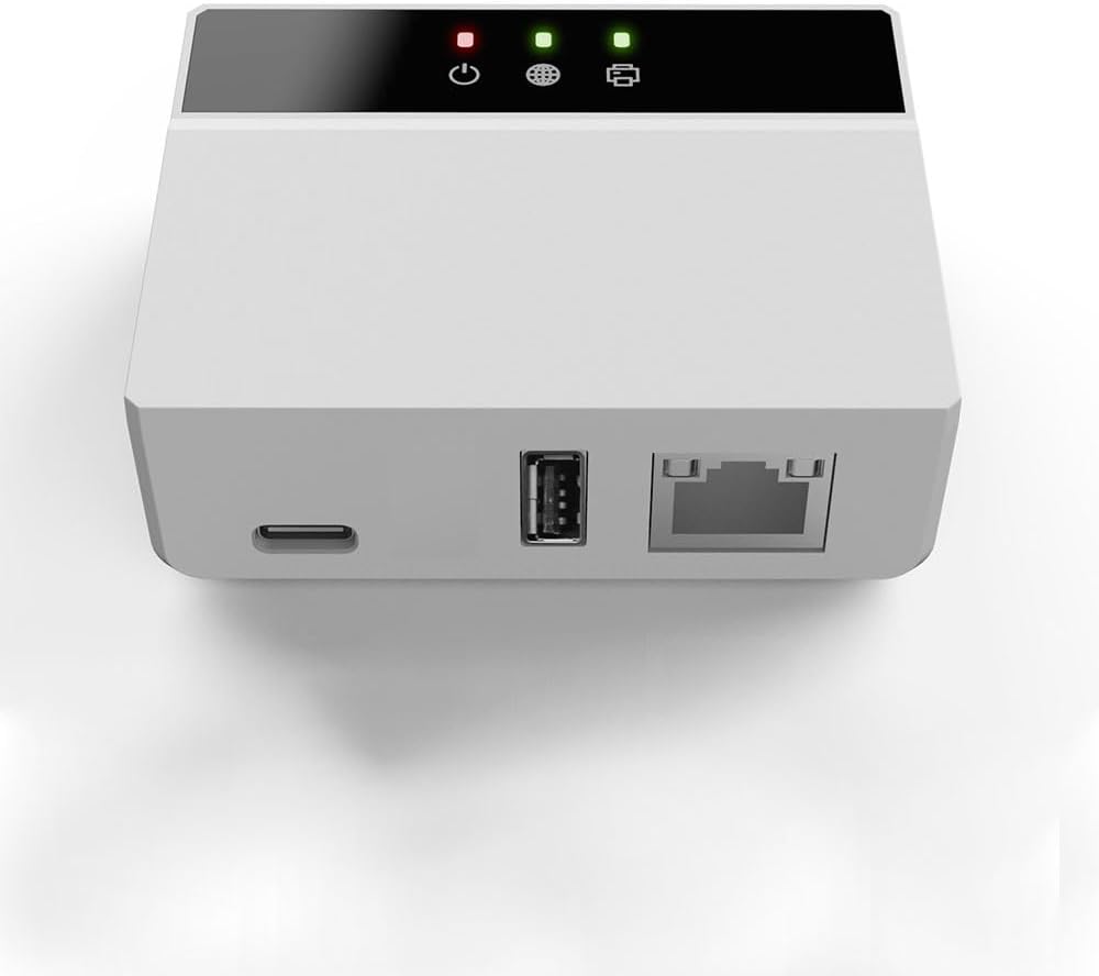 LOYALTYSECU WiFi Bluetooth Cloud Print Server for USB Printers