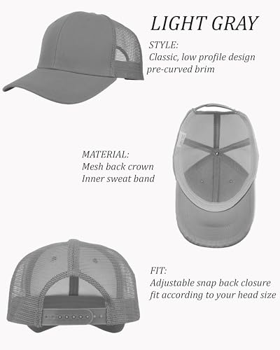 Image of Gelante Mesh Trucker Baseball Cap Snapback Hat Structured Front Panel