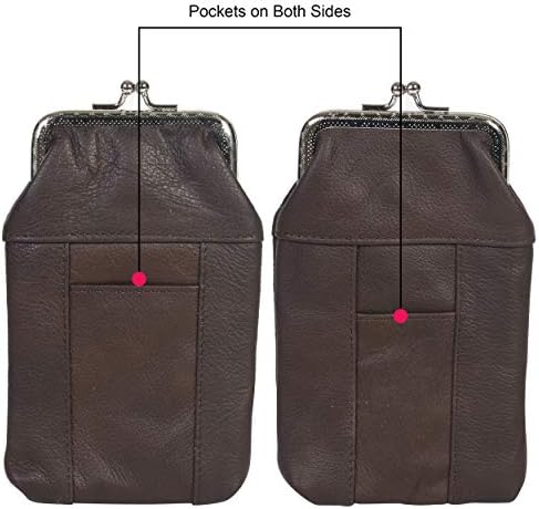Leather Cigarette Case Pack Holder Regular or 100's Lighter Pocket by Leatherboss (Dark Brown)