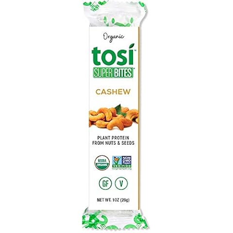 Tosi Organic SuperBites Vegan Snacks, Cashew, 1 Oz, Pack of 1 Cover
