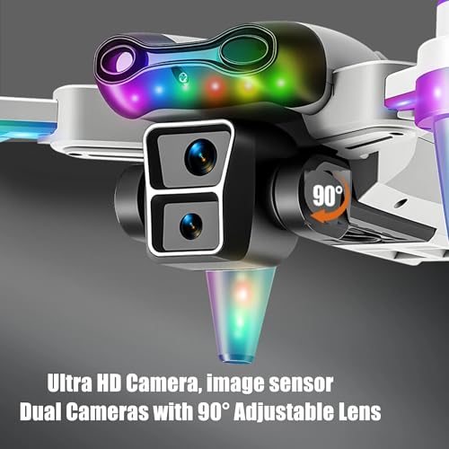 Drones for kids 8-12 with camera 4K HD – Drone with camera for kids & Beginners, Mini kids drone with Fancy LED Lights, 2.4" Built-In FPV Screen, Dual Batteries, Indoor & Outdoor Toy Gift — view 3