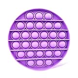 ellostar Push Pop Bubble Sensory Fidget Toys Pop Stress Reliever Silicone Squeeze Toy Tactile Logic Game, Great for Kids and Adults (Purple)