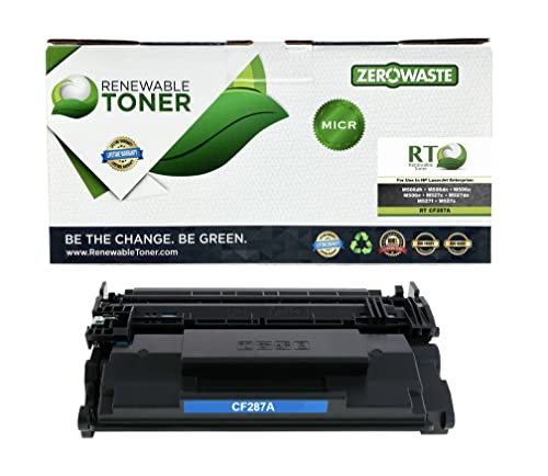 Renewable Toner Compatible MICR Toner Cartridge Replacement for HP 87A CF287A for Laserjet Pro M501 Enterprise M506 MFP M527 Renewable Toner Compatible MICR Toner Cartridge Replacement for HP 87A CF287A for Laserjet Pro M501 Enterprise M506 MFP M527