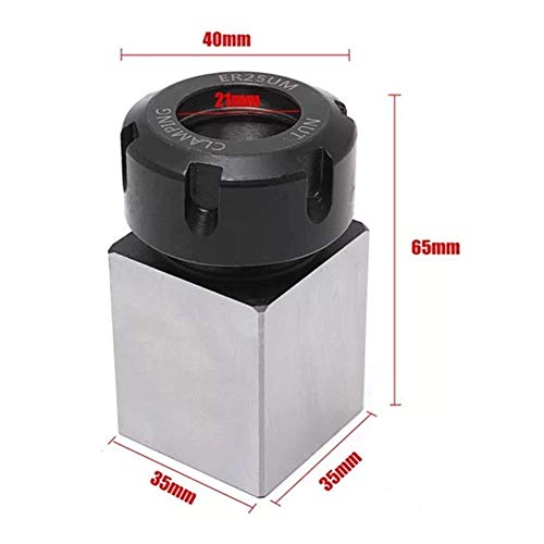 Accessoires de tour ER-25 avec bloc porte-outil carré rectifié