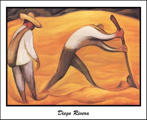 Peinture Diego Rivera Fermier en automne affiche sur toile 50x40cm