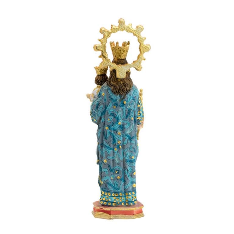 Statuette Vierge auxiliaire en résine de 15 cm avec couronne