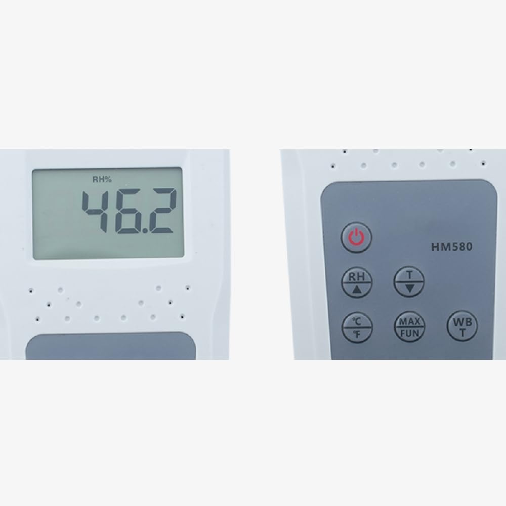 Moisture Temperature Meter,Digital Dampness Moisture Sensor Detector,with Backlit LCD Display,Temperature Humidity Meter