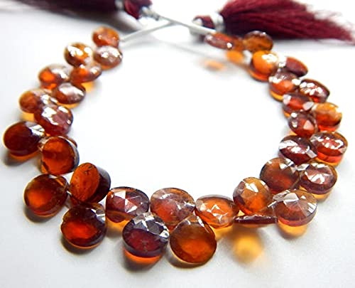 Perles de Hessonite en cœur LKBEADS briolettes de 7mm pour assembler des bijoux bohèmes chics