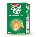Britannia Good Day Pistachio Almond Cookies Each Nutty & Crunchy Tea-Time Snack Perfect for Breakfast or Anytime Treat 8.1oz (231g)