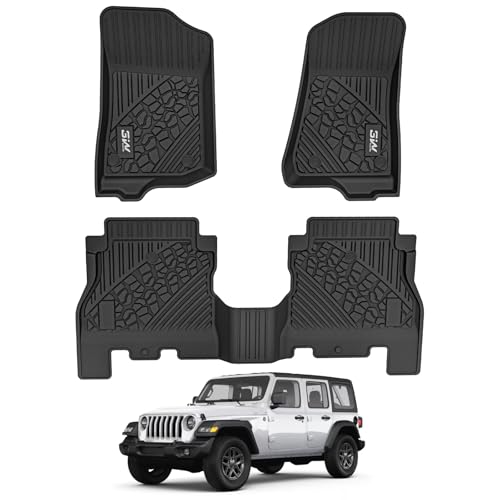 3W Floor Mats Compatible for Jeep Wrangler JL 2018-2024 2025 Unlimited...