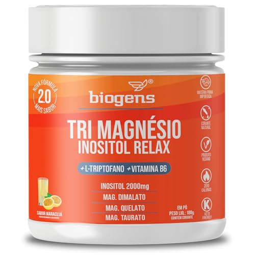 Tri Magnésio (dimalato, quelato, taurato) Inositol Relax, Biogens