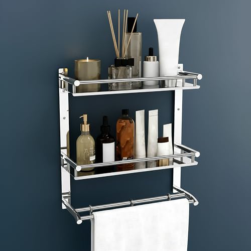 Plantex Bathroom Organizer with Drill/Stainless Steel Bathroom Ra...