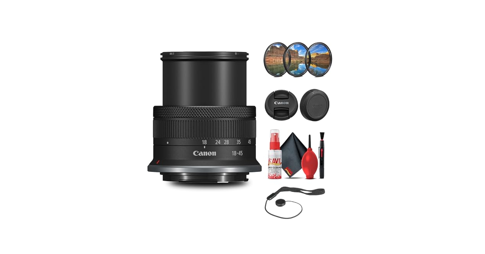 canon RF-S18-45 IS STM シルバー フィルター付き canon RF-S18-45 IS STM シルバー フィルター付き