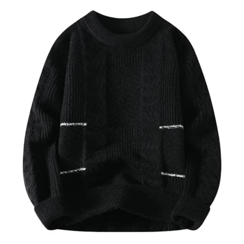 Pull à manches longues tricot chaud homme mode automne hiver maille douce