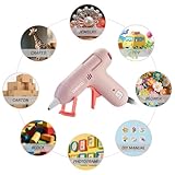 Mini Hot Glue Gun: DEKO 20W Hot Glue Gun with 60 pcs 7 mm x 120 mm Glue Sticks for School Projects, Hobbies, Crafting, DIY, Arts & Home Repairs on Wood, Fabric, Plastic & More,Pink - Image 9