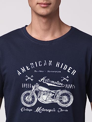 Image of ADRO Men's 100% Cotton Regular Fit T-Shirt