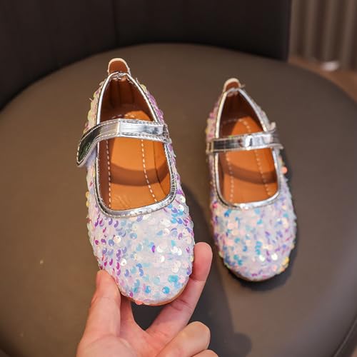 IWIHMIV Girls Soft Soled Flat Ballet Shoes Comfortable Non Slip Mary Jane Walking Party Dress Shoes for Toddler4