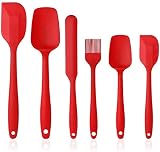 ✔ Alta resistencia al calor: espátula de silicona completamente libre de BPA y látex. Estas herramientas de cocina resistentes al calor se pueden utilizar hasta 450 °C. Seguro para utensilios de cocina revestidos y antiadherentes y perfecto para su uso con alimentos calientes y alrededor de la parte superior de la cocina.