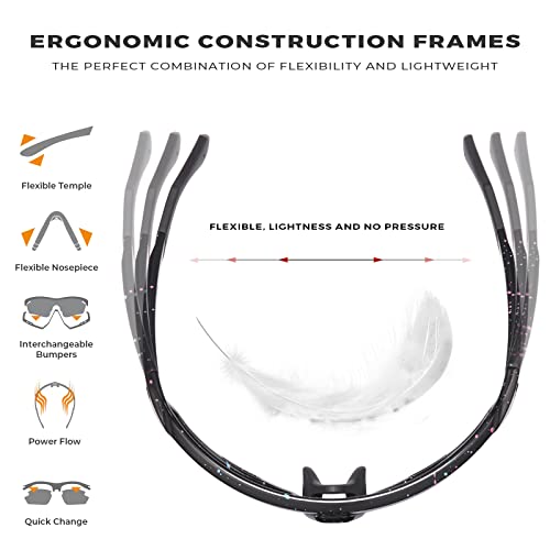 Carfia Polarized Cycling Glasses Sport Sunglasses For Men 100% Uv Blocking Mountain Bike Goggles #TOP4