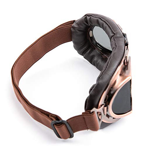 evomosa Motocross Goggles Steampunk Vintage Aviator Pilot Style wind proof Glasses for Motorcycle Cruiser Scooter Biker Racer Cruiser Touring steampunk buy now online