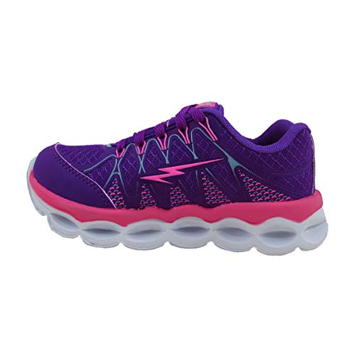 Tênis Infantil Feminino com Luzes de Led MP1717A - AS015 Cor:Roxo Uva-Pink;Tamanho:34