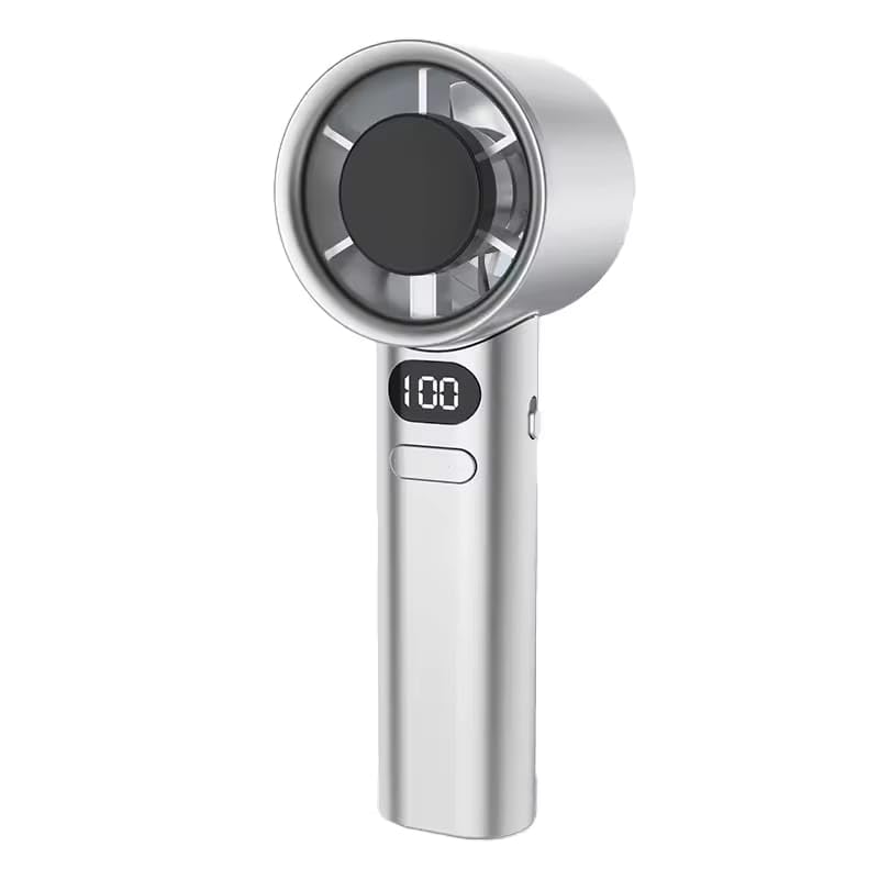 Image of ANANTA Mini Handheld Fan with Ice Touch Technology, 120 Adjustable Speeds, 4000mAh Rechargeable Battery, USB-C Charging, Foldable Portable Fan with Smart Digital Display, Use for Home
