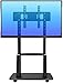 Produktbild RTYUI Tv-Ständer-Schrank Verstellbarer Mobiler Tv-Bodenständer Mit 2-Schichten-Tablett Universalständer Für 55-75 Zoll Tv-Wagen (Color : 185Cm)