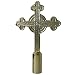 Catholic Church Cross Style AC Indoor Parade Color Guard Flagpole Ornament Aluminum 9
