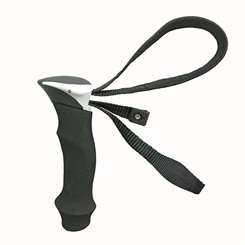 Secure Trekking Ski Pole Grip Handle Replacement With Strap Trekking Ski Pole Grip Accessory Security (Color : Black) #TOP3